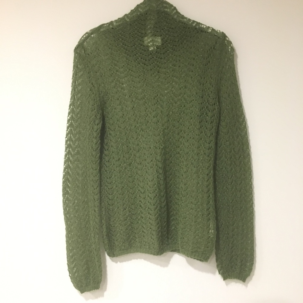 LOFT Womens Sweater Size Small Green  Long Sleeve